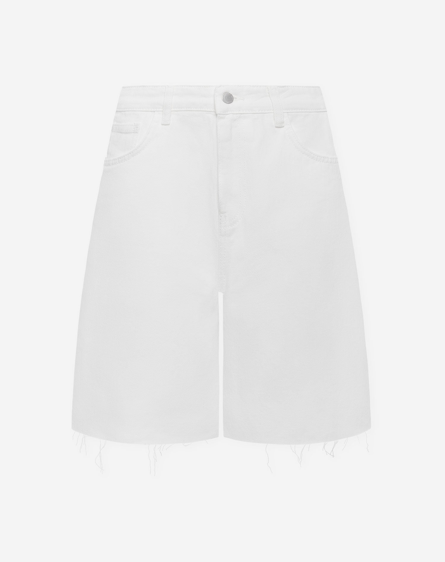 Baggy Denim Jort Wit