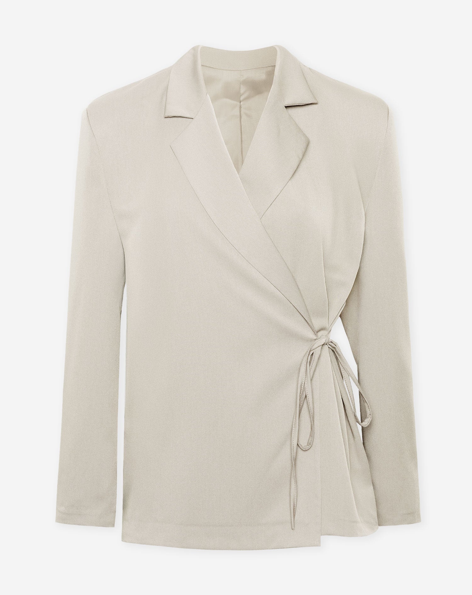 Zoey Wrap Up Blazer Beige