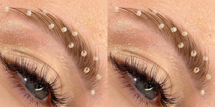 Nieuwe trend: Wenkbrauwen met kraaltjes