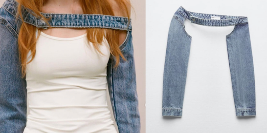 Hot or Not: Denim arm warmers van de ZARA