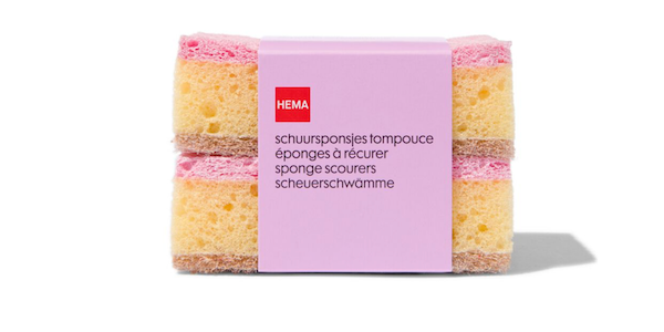 Schoonmaken gaat nog eens leuk worden met deze tompouce sponzen van HEMA