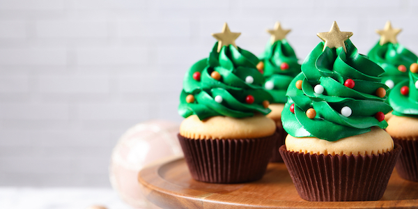 Aftellen voor kerst met deze kerstboomcupcakes
