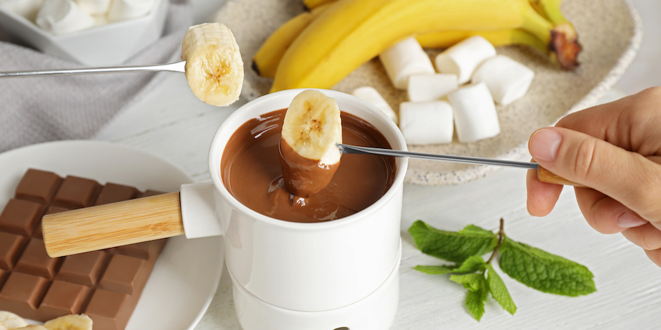 Chocolade-pepernotenfondue: perfect voor Sinterklaas 